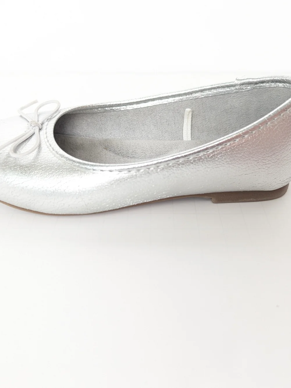 Sonoma Metallic Silver Ballet Flats with Bow